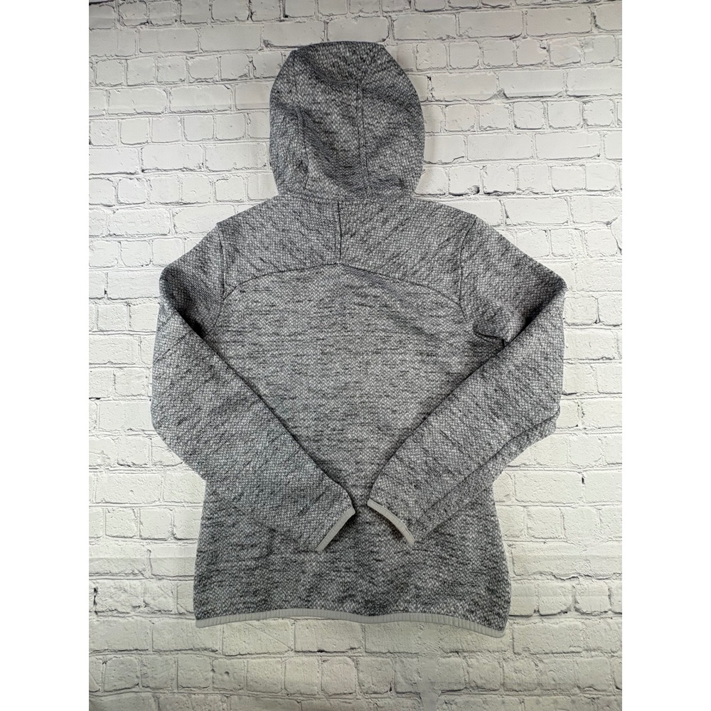 Mammut Chamuera Hooded Jacket Women M Grey Good Fleece Knit Full Zip - Picture 2 of 12